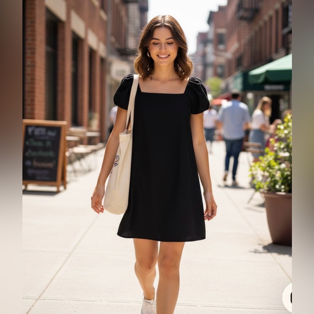 Layered Cotton- Poplin Mini Dress